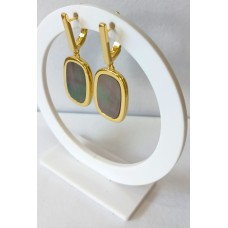 Ασημένια Σκουλαρίκια κρεμαστά επίχρυσα (SE25)